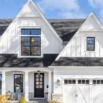 White Home with Marvin Black Windows